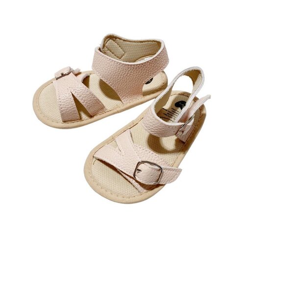 NEW Myggpp Soft Sole Vegan Leather Infant Sandals Light Pink - Picture 2 of 4